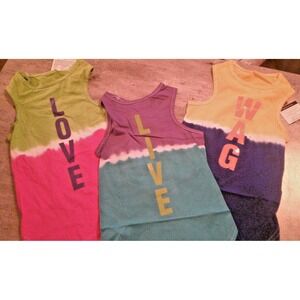 Lot of 3 Zack & Zoey Doggy Tie Dye Tank Top -LIVE LOVE WAG Size Medium-16 inches
